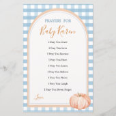 Pumpkin Boho Blue Gingham Liefdesgebeden voor Baby (Voorkant)