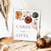 Pumpkin Boho Fall Cards and Gifts Sign Poster