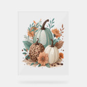 Pumpkin Boho Floral Acryl Bord (Voorkant)