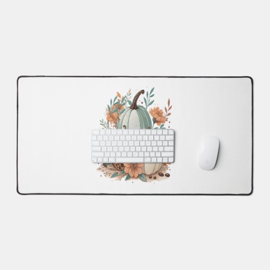 Pumpkin Boho Floral Bureaumat (Keyboard & Muis)