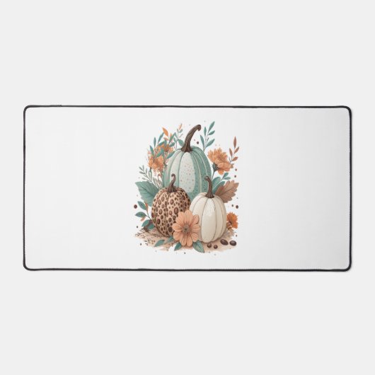 Pumpkin Boho Floral Bureaumat (Voorkant)