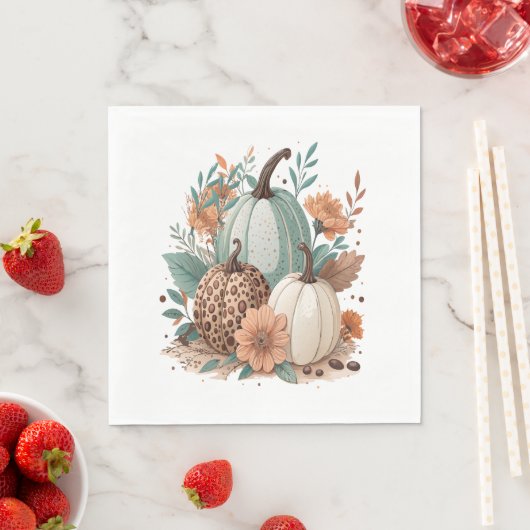Pumpkin Boho Floral Servet (Insitu)