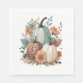 Pumpkin Boho Floral Servet (Voorkant)