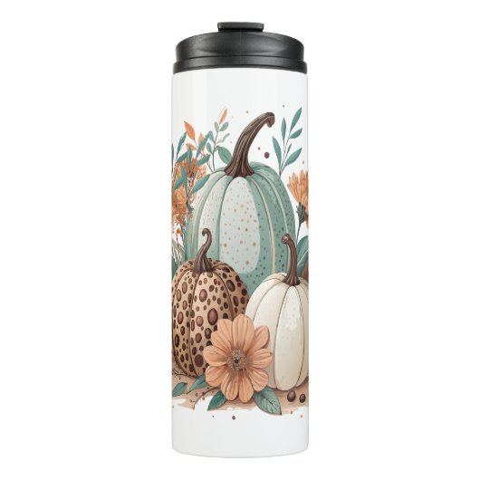 Pumpkin Boho Floral Thermosbeker (Voorkant)