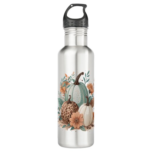 Pumpkin Boho Floral Waterfles (Voorkant)