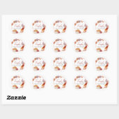 Pumpkin Boho Genderneutraal Baby shower Ronde Sticker (Vel)