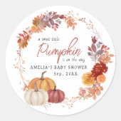 Pumpkin Boho Genderneutraal Baby shower Ronde Sticker (Voorkant)
