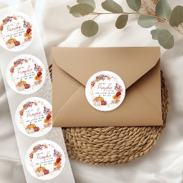 Pumpkin Boho Genderneutraal Baby shower Ronde Sticker
