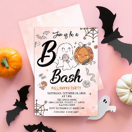 Pumpkin Boo Halloween Bash Party uitnodiging