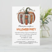 Pumpkin Book Club Exchange Halloween Party I Kaart (Staand voorkant)