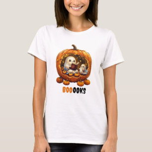 Pumpkin Book Reader Shirt   Halloween kostuum T-sh