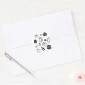 Pumpkin Botanisch Vierkante Sticker (Envelop)