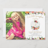 Pumpkin Bourgognige goudfloral, foto van leeftijd Kaart (Voorkant)