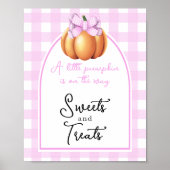 Pumpkin bow arch baby shower Sweets and treats Poster (Voorkant)