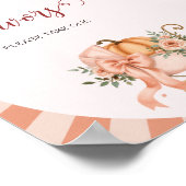 Pumpkin Bow Baby shower Favors Tafelteken Poster (Hoek)