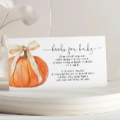 Pumpkin Bow Boeken voor Baby Kaart