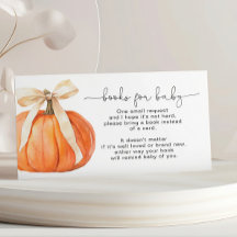 Pumpkin Bow Boeken voor Baby Kaart
