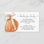 Pumpkin Bow Boeken voor Baby Kaart (Voorkant)