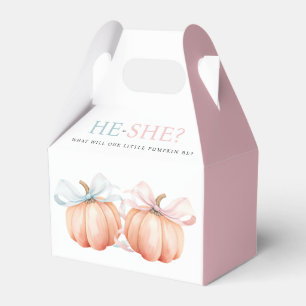 Pumpkin Bow Roze Blauw Geslacht Reveal Bedankdoosjes