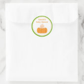 Pumpkin Boy Baby shower Favor Tag Stickers (Tas)