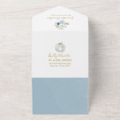 Pumpkin Boy Baby shower Uitnodiging & Advice Card (Buitenkant)