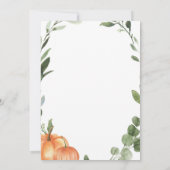 Pumpkin Boy Baby shower Uitnodiging met vrachtwage (Achterkant)