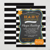 Pumpkin Boy Baby shower Uitnodiging tot het indien (Voorkant / Achterkant)