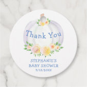 Pumpkin Boy's Baby shower Bedankt Bedankjes Labels (Voorkant)