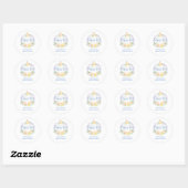 Pumpkin Boys Baby shower Bedankt Ronde Sticker (Vel)