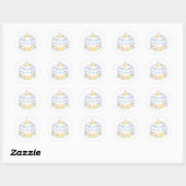 Pumpkin Boys-Baby shower Ronde Sticker (Vel)
