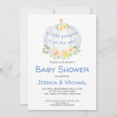 Pumpkin Boys Baby shower Uitnodiging (Voorkant)