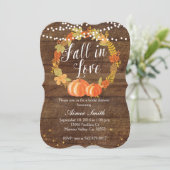 Pumpkin Bridal Shower Invitation Card Kaart (Staand voorkant)
