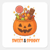 Pumpkin Bucket Full of Sweet - Halloween label set (Voorkant)