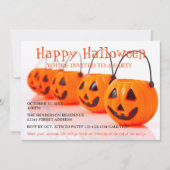 Pumpkin Buckets - Uitnodiging van de Halloween-par (Voorkant)