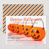 Pumpkin Buckets - Uitnodiging van de Halloween-par (Voorkant / Achterkant)