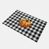 Pumpkin Buffalo Check Pattern Autumn Deurmat (Schuin)