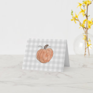 Pumpkin Buffalo Check Pattern Farmhouse Kaart