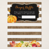 Pumpkin Burlap Herfst Baby shower Diaper Raffle Visitekaartje (Voorkant /achterkant)