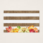Pumpkin Burlap Herfst Baby shower Diaper Raffle Visitekaartje (Achterkant)