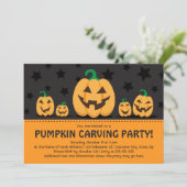 Pumpkin-carbiopuitnodiging Kaart (Staand voorkant)