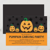 Pumpkin-carbiopuitnodiging Kaart (Voorkant / Achterkant)