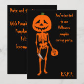 Pumpkin caring Halloween Kaart (Voorkant / Achterkant)