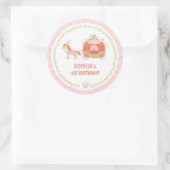 Pumpkin Carriage Birthday Party Favor Stickers (Tas)