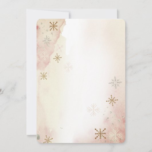 Pumpkin Carriage Flowers Snowflakes Baby shower Kaart (Achterkant)