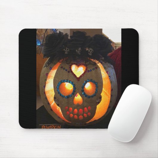 Pumpkin Carved Muismat (Met muis)