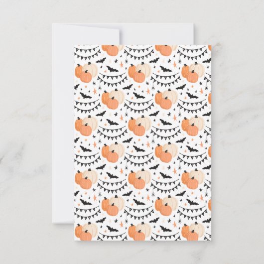Pumpkin Carving Birthday Party Halloween Kaart (Achterkant)