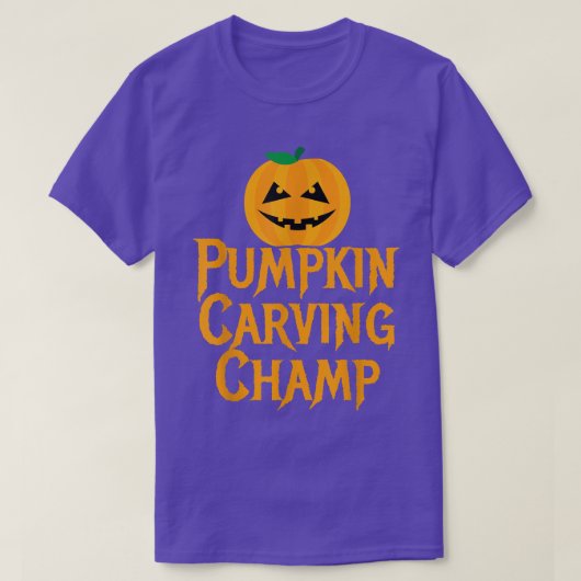 Pumpkin Carving Champ Halloween T-shirt (Design voorkant)