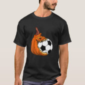 Pumpkin Carving Eat Voetbal Halloween T-shirt (Voorkant)