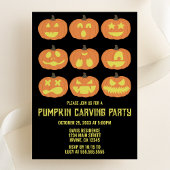 Pumpkin Carving Halloween Party Uitnodiging