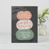 Pumpkin Carving Halloween Uitnodiging (Staand voorkant)